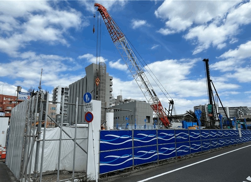 西新小岩4丁目の金魚店「金原長太郎商店」があった周辺でマンション建設
