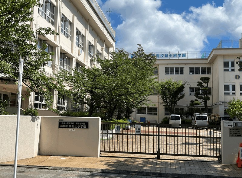 「松上小学校」の正門